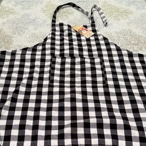 Classic Black and White Checkered Apron